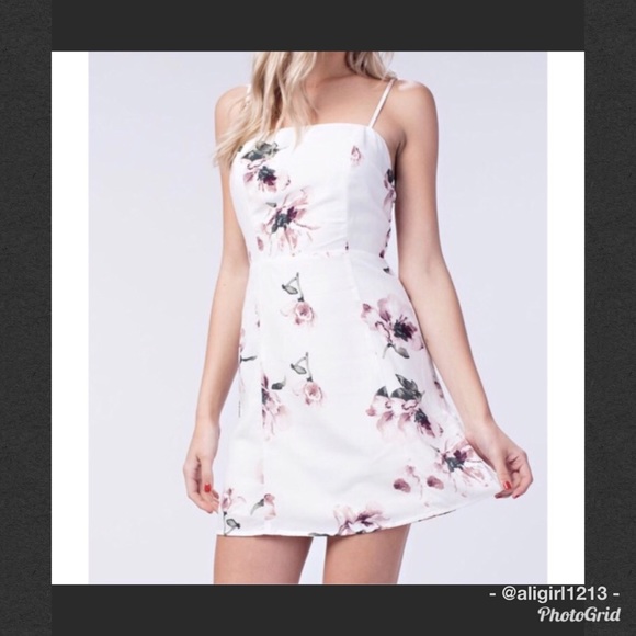 HOST PICK - IVORY FLORAL MINI DRESS - Picture 4 of 6